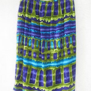 LAUREN ALEXANDRA 20W Bold Print Faux Wrap Skirt/VINTAGE
